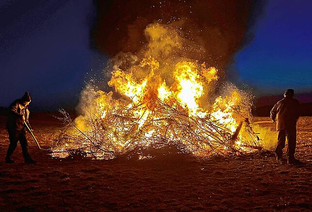 Leserreporter Fasnachtsfeuer Ühlingen 2022.