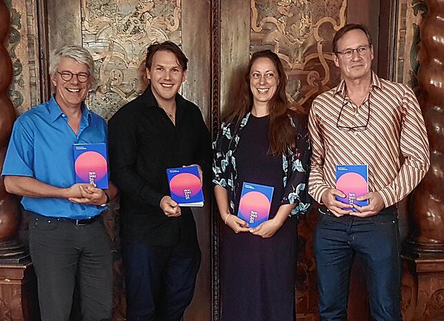 Von links: Dieter Dörrenbächer, Gabriel Venzago, Andrea Hoever, Hans-Georg Hofmann präsentierten die Saisaon 2024/25.