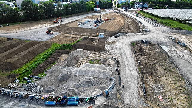 Bild 10: Aktuelle Drohnenfotos: So sieht es auf der Baustelle an der gesperrten „Müllstraße“ aus