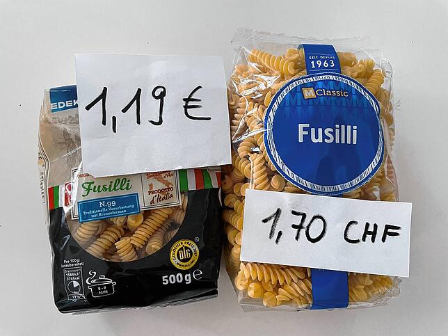 Preisvergleich Nudeln, 11.Juli 2022