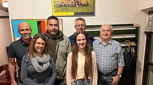Der Vorstand des FC Herrischried ist nun wieder komplett und geht gut gelaunt ins neue Vereinsjahr (von links): Vorsitzender Stephan ...