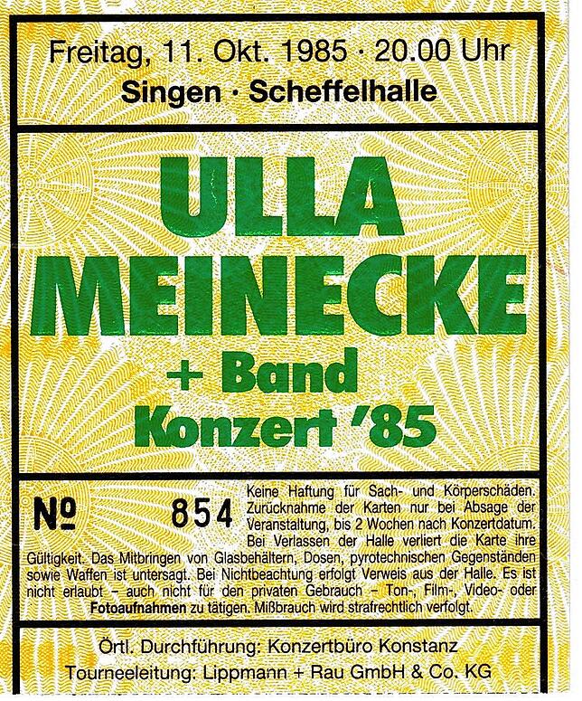 Bild 9: Tickets erzählen von den großen Konzerten in der Scheffelhalle