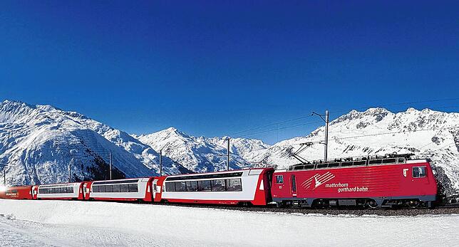 Nicht nur pünktlich, sondern auch schön: Bahnfahren in der Schweiz mit dem Glacier-Express.