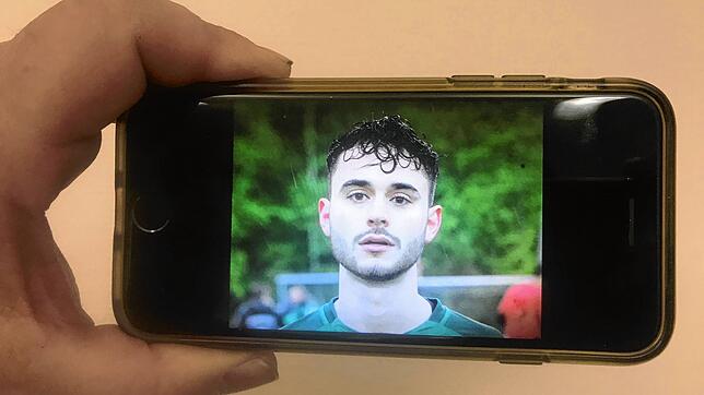 Robin Wagner, Stürmer des SV Rheintal, im Whatsapp-Chat.