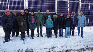 Eröffnung des Agri-Solarparks in Löffingen (von links): Martina Braun, Katrin Heuzard de la Courte, Nadyne Saint-Cast, Hans-Peter ...