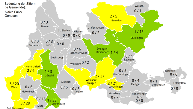Von 308 mit dem Coronavirus infizierten Personen im Landkreis Waldshut sind, Stand 11. Mai, 253 wieder genesen.