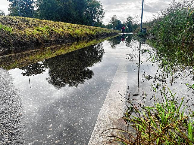 Bild 10: Eindrücke von den Überflutungen durch Starkregen in Radolfzell