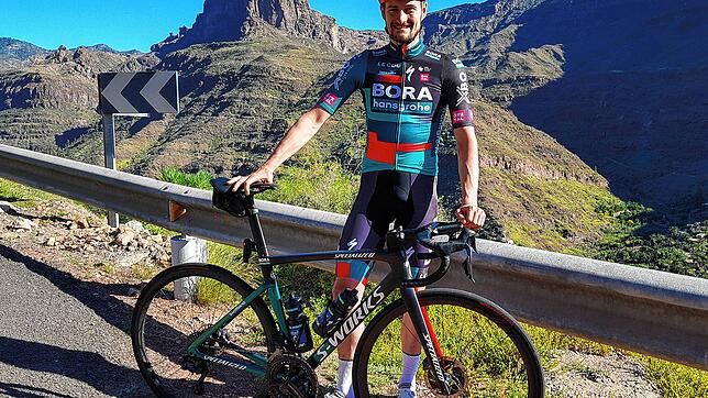 Der Berg ruft: Nico Denz &ndash; hier beim Training auf Gran Canaria &ndash; zieht es mit seinem Team Bora hansgrohe in dieser Woche zum ...