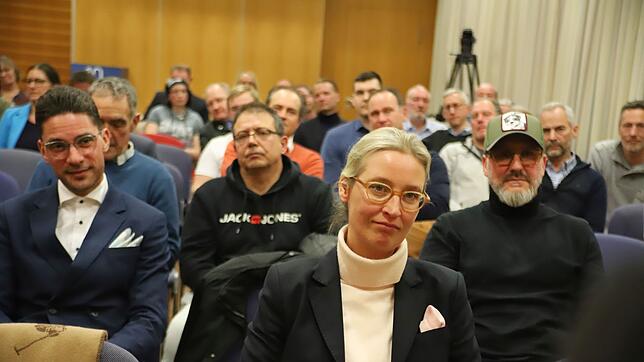 Nominierungsversammlung der AfD-Bundestagskandidatin Alice Weidel im Wahlkreis Bodensee. Die Nominierung der Direktkandidatin fand im ...