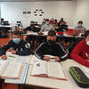 Die Klasse R 7 c der Hans-Thoma-Schule Laufenburg, einmal mit Masken und so wie sie seit Montag im Klassenzimmer sitzen. Nicht alle ...