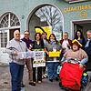 Sie stellten das neue Projekt zum Bau von Legorampen vor. Im Bild (von links) Roland Schweizer, Mario Bohner, Birgit Schinkel, Regine ...