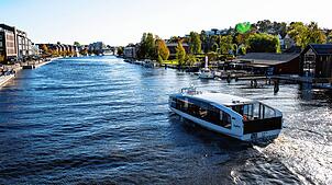 Ganz so wird es in Konstanz wohl nicht aussehen: Ein Schiff mit E-Antrieb, wie das Modell Hyke Shuttle 0001 hier in Norwegen, hätte sich ...