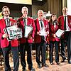 Bei der Ehrung (v.l.): Markus Herzog und der Vorsitzende Alexander Schmidle (beide 25 Jahre Mitgliedschaft), Rolf Bergdorf (40 Jahre) ...