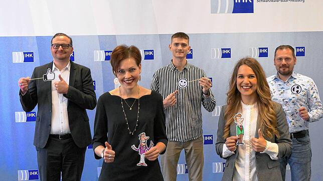 Das Team hinter der Gründergarage (von links): Thomas Wolf, Marlene Roming, Maik Schirling, Rebecca Auber und Marcel Trogisch.