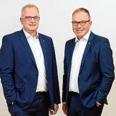 Die Vorstandsvorsitzenden der Gestalterbank, Joachim Straub (Villingen) und Markus Dauber (Offenburg).