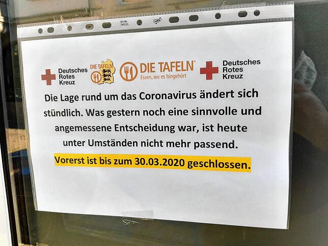 Die Tafel in Meßkirch, die sich in der Hauptstraße 20 befindet, bleibt vorerst geschlossen.