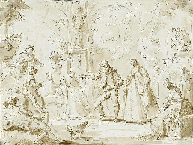Gaspare Diziani: „Fête galante“ (Gesellschaft im Freien), um 1740/50.