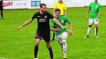 Im Hinspiel teilten sich der SC Konstanz-Wollmatingen (am Ball Timo Werne) und die DJK Donaueschingen (Florian Vögt) beim ...