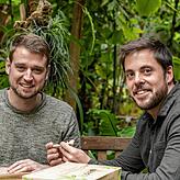 Zwei der drei Gründer von „pandoo“: Salvatore Decker und Sebastian Breyer. Das Unternehmen entwickelt aus Bambus nachhaltige ...