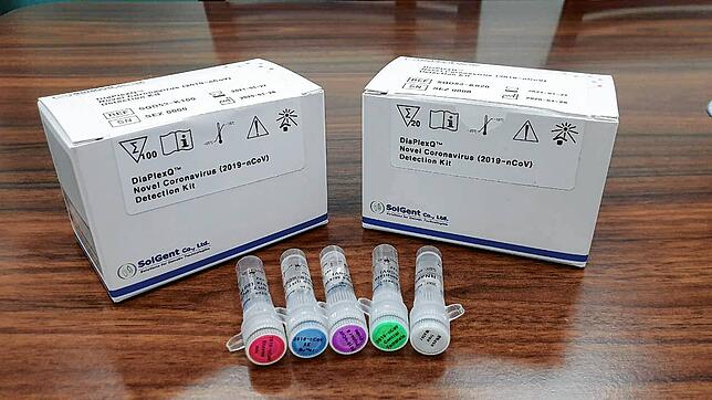 Mit einem solchen Test-Set können Infektionen mit dem Coronavirus festgestellt werden.