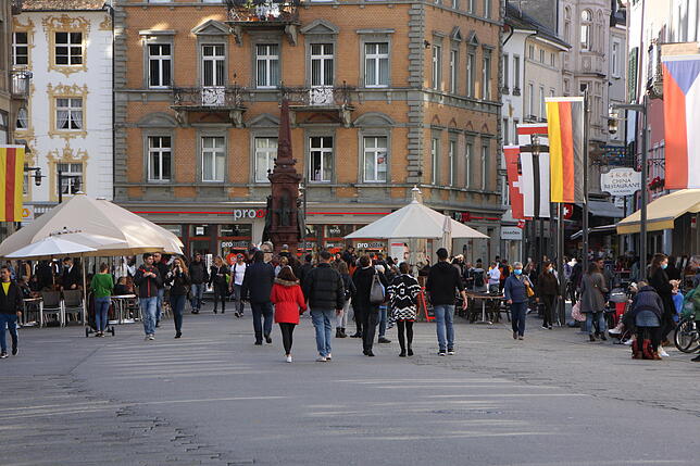 Die Marktstätte am Samstagmittag.