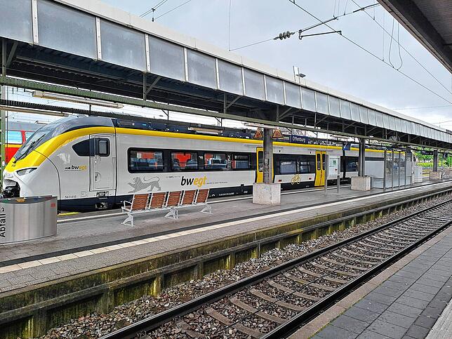 Züge vom Typ Mireo (hier am Bahnhof Offenburg) sollen ab Ende 2027 auf der Hochrheinbahn fahren.