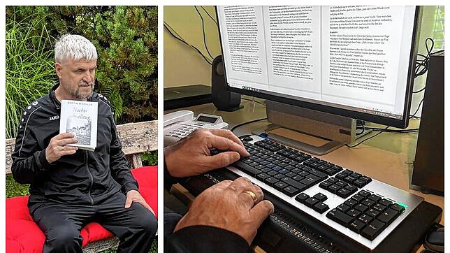 Martin Mischler hat seinen zweiten Roman veröffentlicht. Der Autor ist blind und nutzt eine spezielle Tastatur.