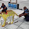 Das indische Künstlerehepaar Jincy Babu (links) und Limnesh Augustine bereicherten schon das erste online-Street-Art-Festival 2020. ...