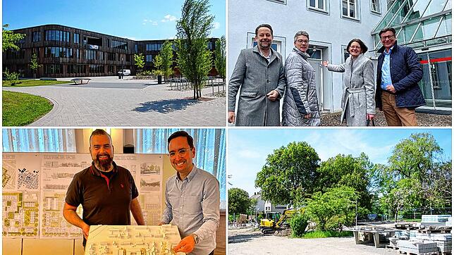 Ob Neubau der Eichendorff-Realschule (oben links), die Gründung eines MVZ (oben rechts), das Quartier 2020 (unten links) oder ein neues ...