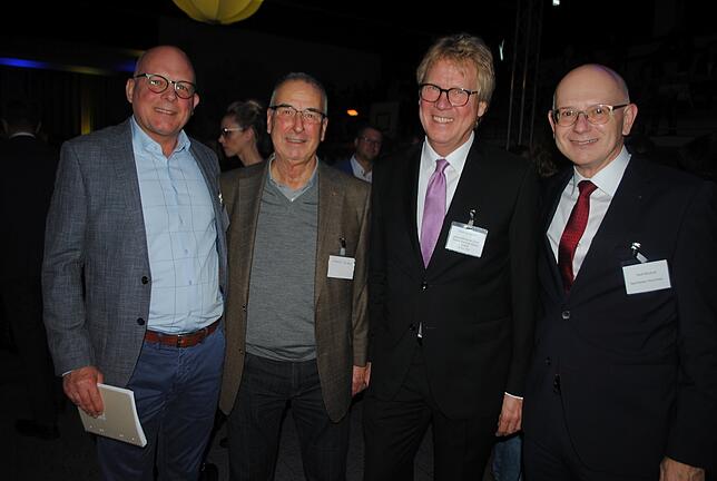 Austausch: Kai Oldenburg (SÜDKURIER-Redaktionsleiter Waldshut-Tiengen), Gernot Strohm (ehemaliger Bürgermeister von Albbruck), Dietmar ...