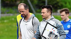 Das Trainerteam des FC Radofzell – Steffen Kautzmann (rechts) und Philip Weidmann.