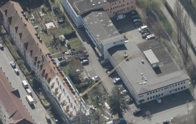 Luftaufnahmen des Areals aus einem Dokument zum Projekt der Stadt Konstanz.
