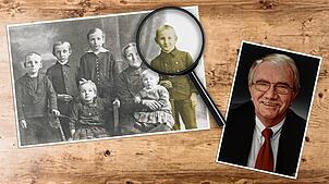 Rainer Brandt (rechtes Foto) aus Bremervörde sucht nach Informationen über Heinrich Grotheer (rechts auf dem Familienfoto), dem ...