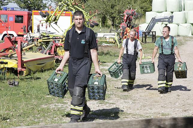 Bild 20: Bilder vom Brand eines Hof-Gebäudes auf dem Hohentwiel