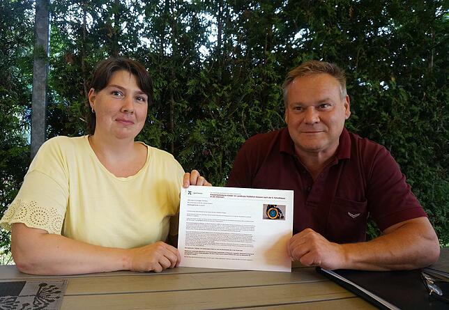 Die Elternbeiratsvorsitzenden Pamela Indlekofer und Jürgen Schmidt setzen sich für eine Hauptstufe an der Tiengener Wutach-Schule ein.