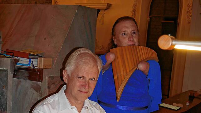 Hannah Schlubeck (Panflöte) und Ignace Michiels (Orgel) traten am Samstag in der Wallfahrtskirche Todtmoos auf. Foto: Gottstein