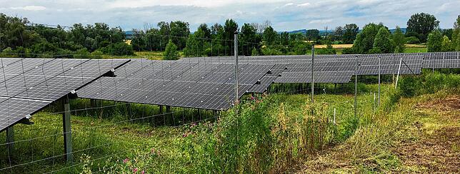 Als Beispiel für eine Mehrfachnutzung eines Geländes führte Micheal Klinger einen Solarpark in Moss an, der auf einer ehemaligen Deponie ...