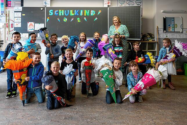 Die Klasse 1a der Grundschule Tennenbronn mit Klassenlehrerin Sandra Slotta.