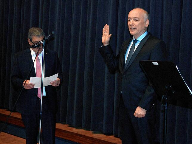 Jürgen Maas bei seiner Vereidigung im Januar 2023.