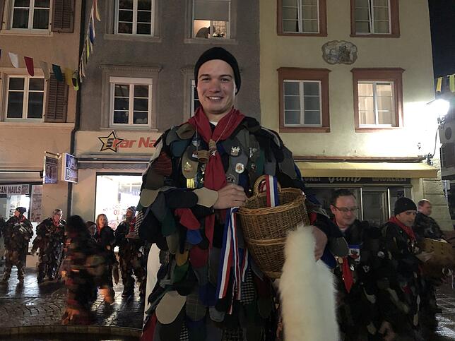 Bild 14: Mit den wenigsten Augen zum Würfelglück: Lukas Müller ist der Narro 2020 der Waldshuter Fasnacht