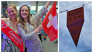 Freuen sich über den ESC in der Schweiz: Sara Keller (rechts) und Sandra Bickel. Aber lohnt sich der Besuch in der Stadt?