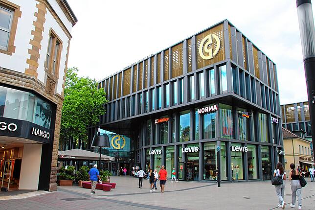 Das Einkaufszentrum Cano gegenüber vom Singener Hauptbahnhof.