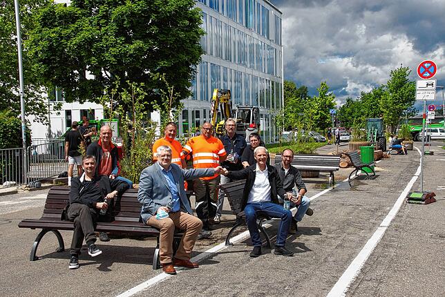 Neuer Treffpunkt Webersteig. Archivfoto von der Eröffnung Ende Juni 2021.