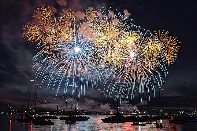 Bild 12: Wow! So atemberaubend schön ist das Feuerwerk 2025 beim Konstanzer Seenachtfest