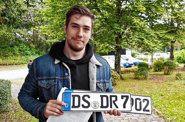 Möglichst kurz sollte das DS-Kennzeichen von Daniel Roth sein. Ziel erreicht.