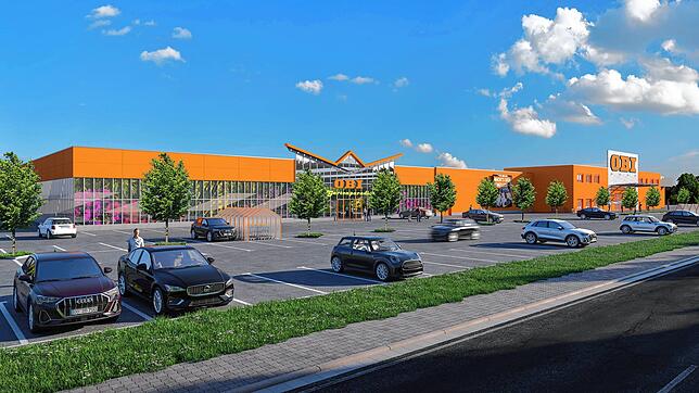 So soll sich der Laufenburger Obi-Markt einmal von der Waldshuter Straße aus zeigen. Die Inbetriebnahme soll im Herbst 2021 erfolgen.