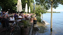 Der Biergarten Stärr Schorsch in Fischbach.