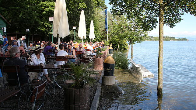 Der Biergarten Stärr Schorsch in Fischbach.