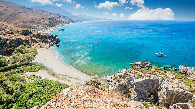 Der Preveli-Strand im Süden Kretas. Kann man auch im September noch baden gehen?