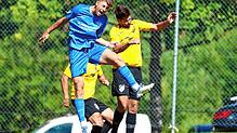 Der FC Neustadt geht mit der Empfehlung eines 3:2-Auswärtssieges beim FC Gutmadingen in die Partie gegen Bad Dürrheim. In dieser Szene ...